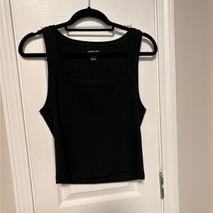 AE Black Square Neck Tank Top